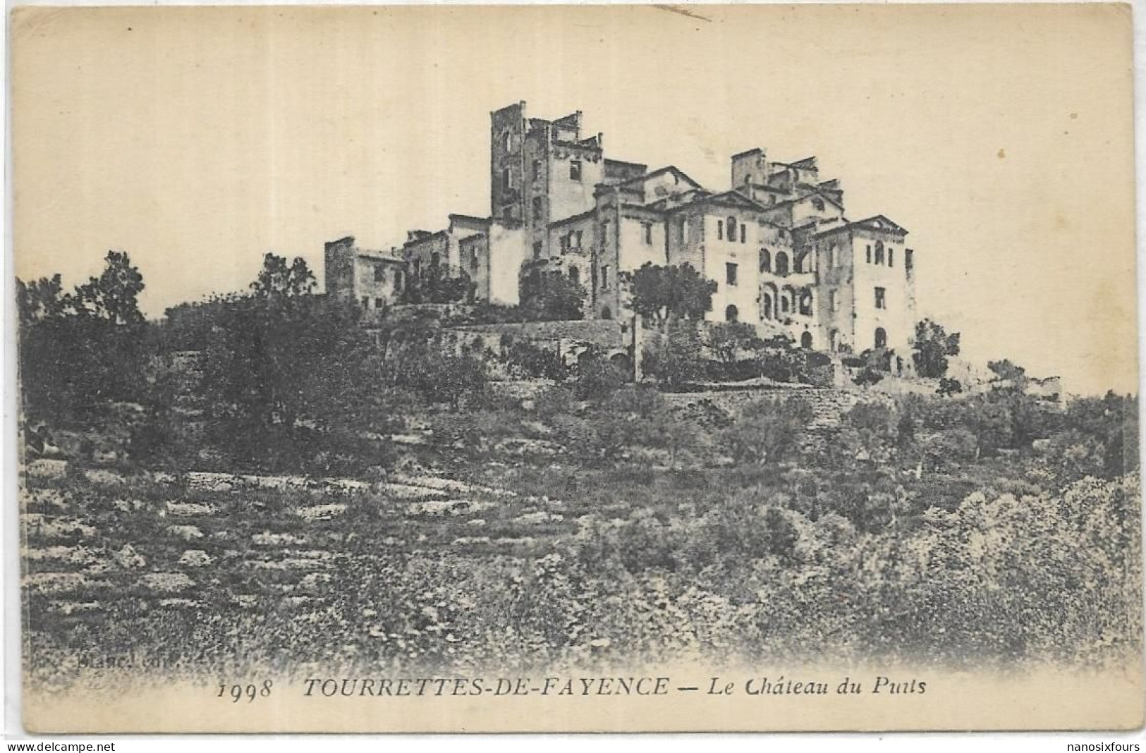 D 83. TOURETTES DE FAYENCE.  CHATEAU DU PUITS.  CARTE ECRITE - Andere & Zonder Classificatie