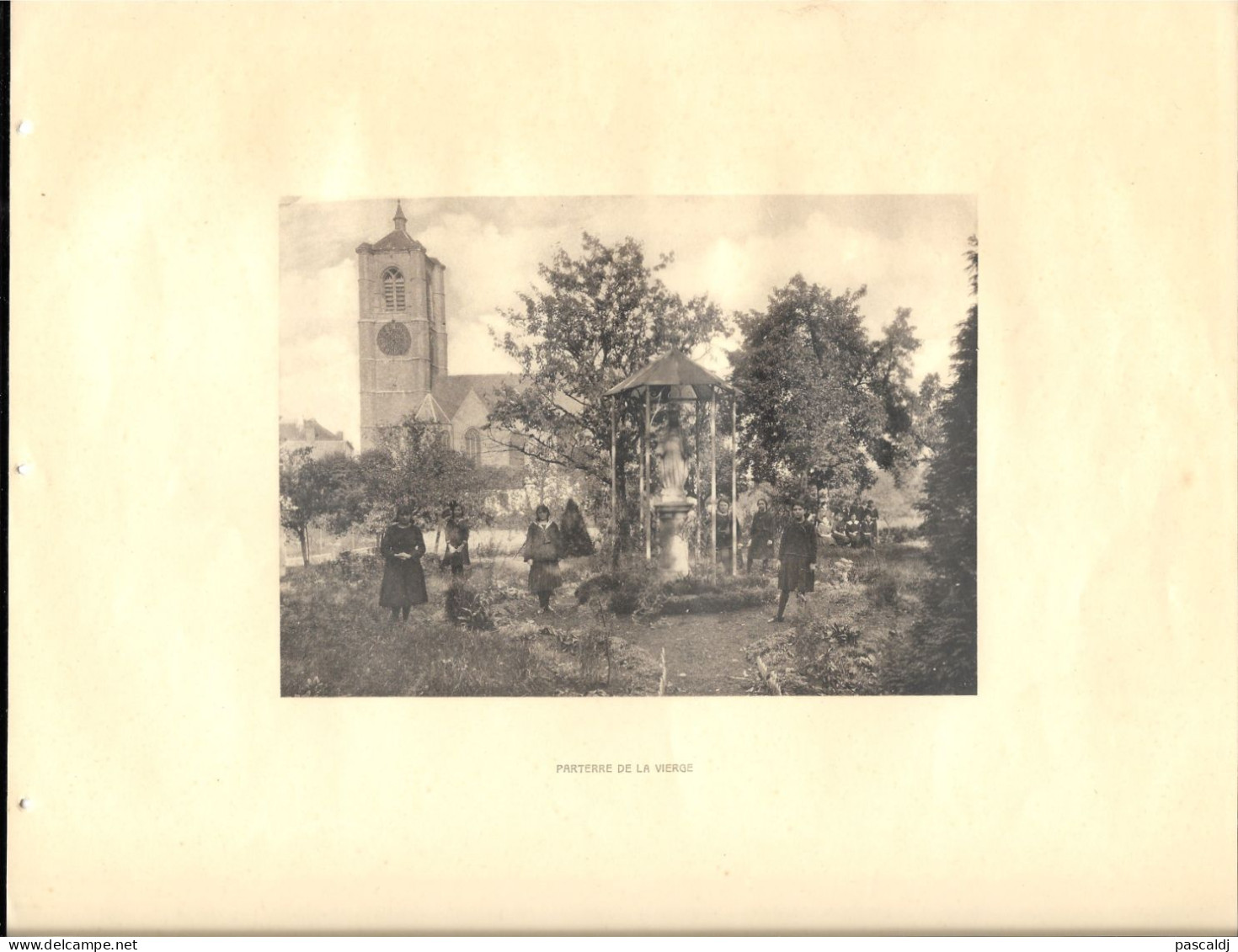 BRAINE-LE-COMTE - Ecole Soeurs Notre-Dame - Parterre De La Vierge - Eglise St-Géry - Ancienne Photo Imprimée Sur Papier - Non Classés