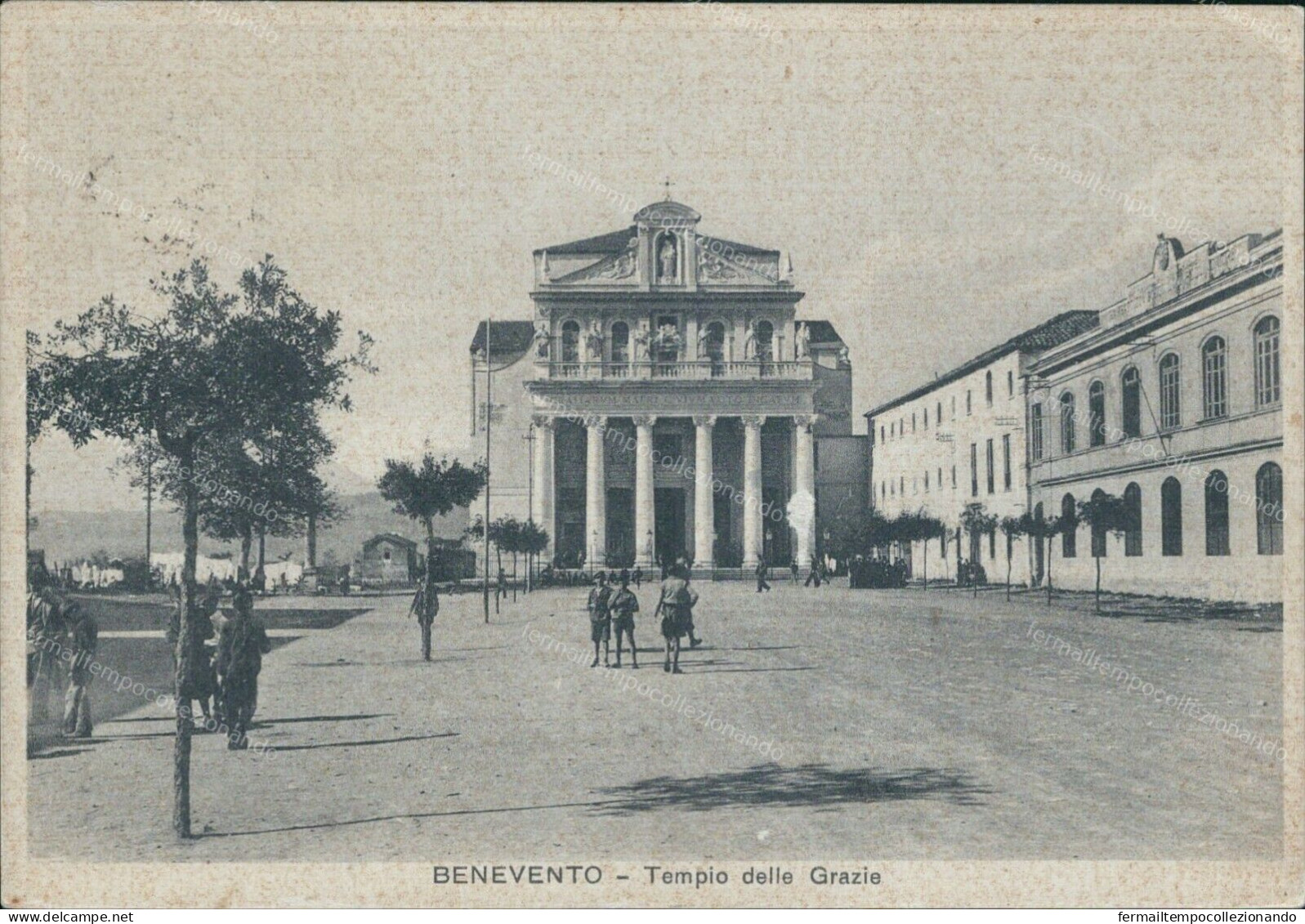 Cr584  Cartolina Benevento Citta' Tempio Delle Grazie Regno - Benevento