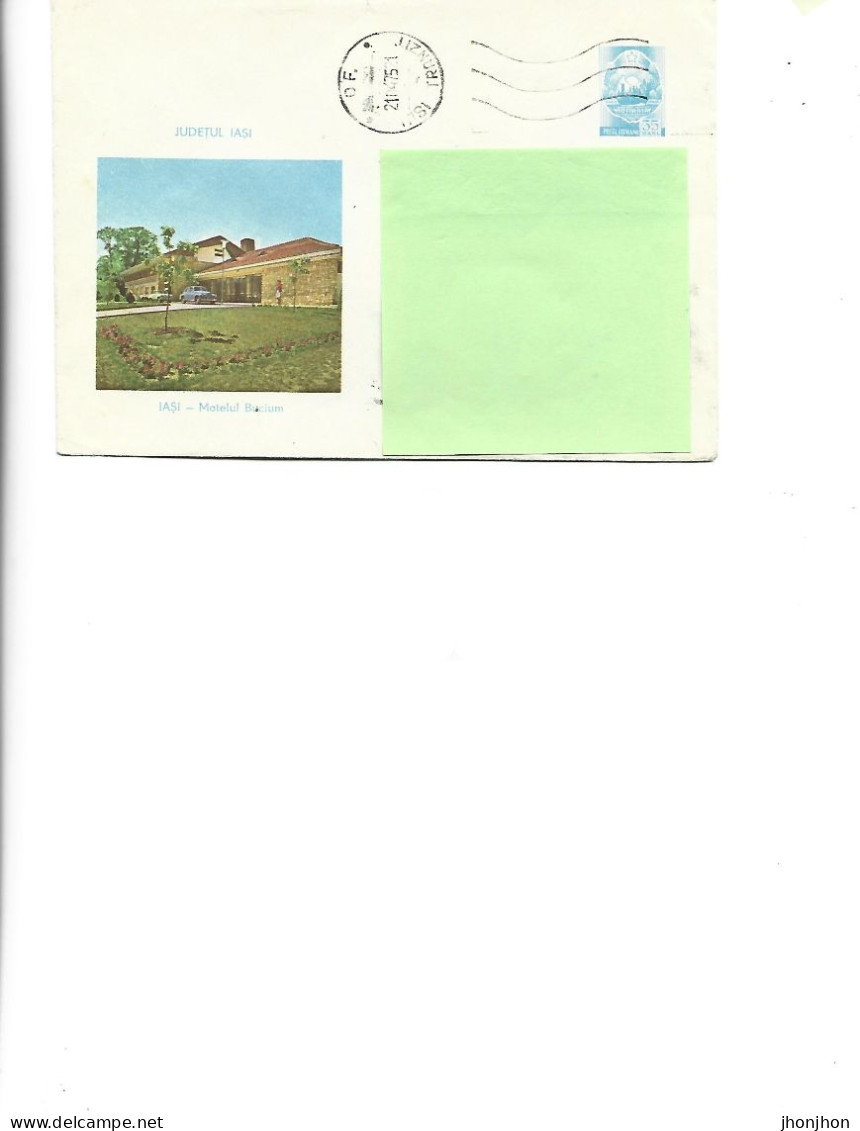 Romania - Post. St.cover Used 1974(1376) - Iasi County  - Iasi  -   "Bucium" Motel - Enteros Postales