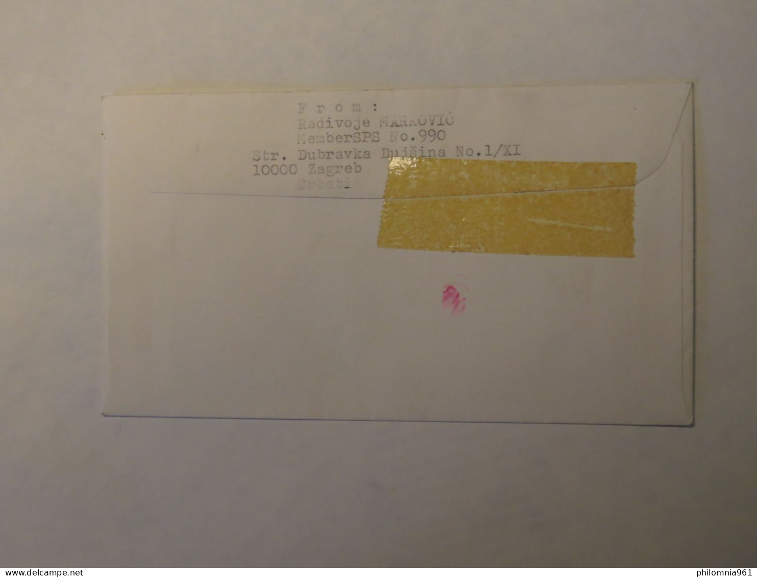 USA AIRMAIL COVER TO CROATIA 1996 - Other & Unclassified