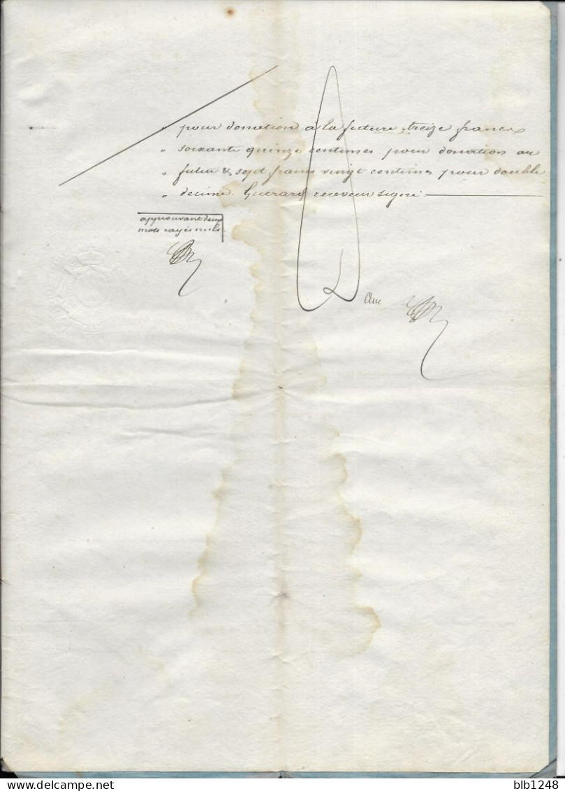 Vieux Papiers  Manuscrit  32 Gers Daste Notaire à Auch Contrat De Mariage 11 Octobre 1855  7 Pages - Manuscrits