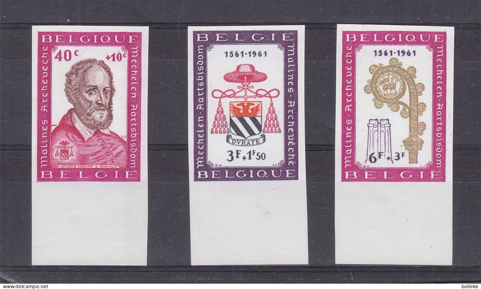 Belgique - COB 1188 / 90 - NON Dentelés - Tirage 300 - Religieux - Cardinal - Armoiries - - 1961-1980