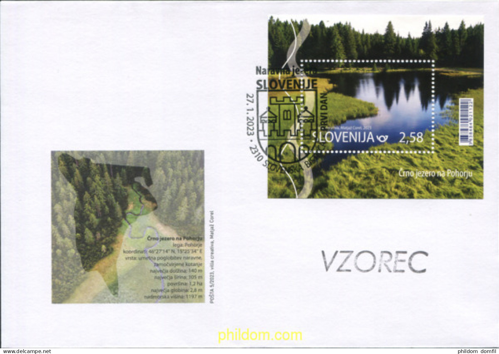 695075 MNH ESLOVENIA 2023 LAGOS NATURALES DE ESLOVENIA - Slovénie