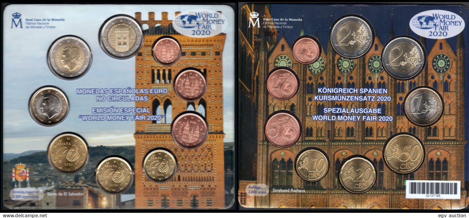 España - Euroset 2020 World Monet Fair - Set De 9 Monedas PROOF -  Collections