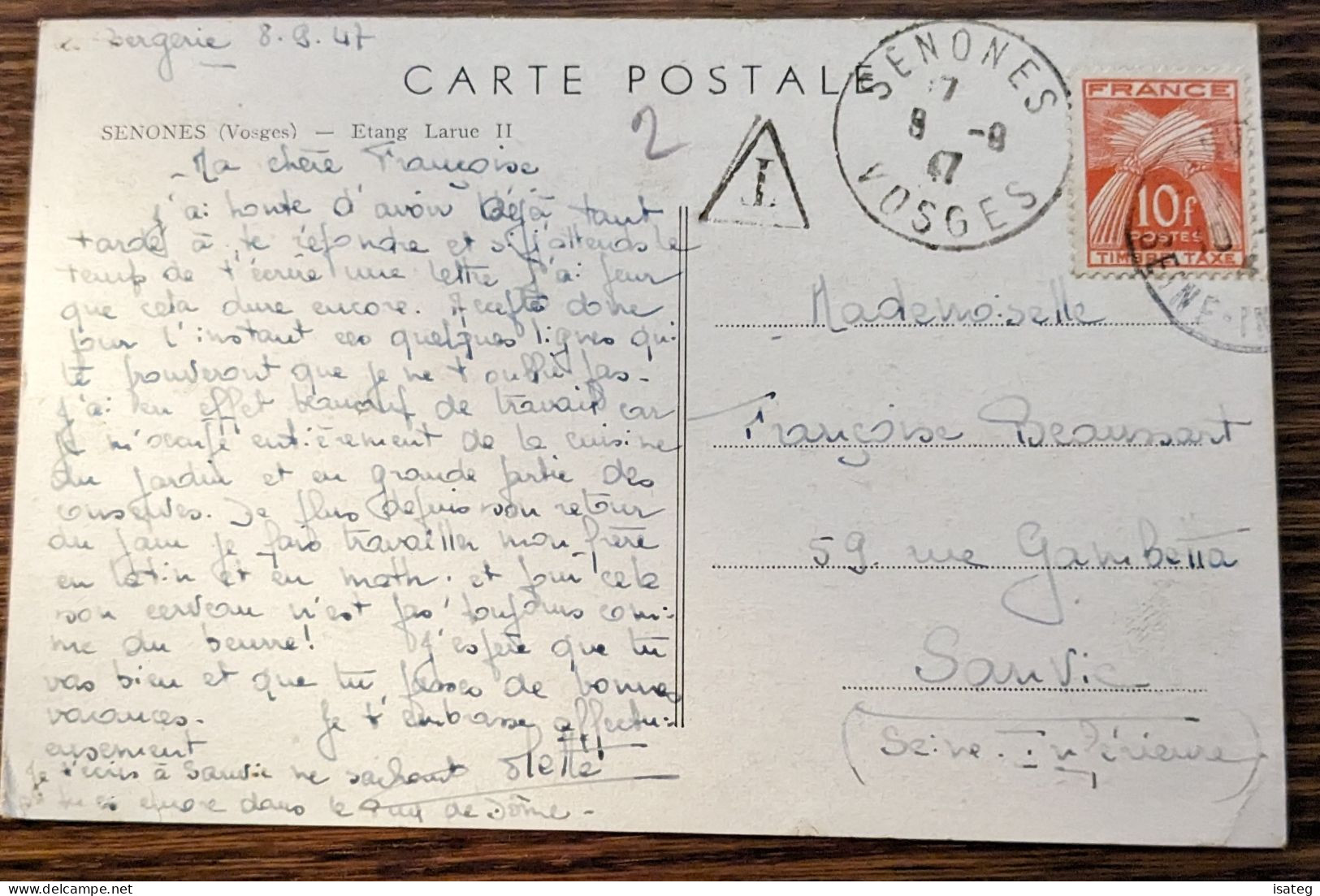 Carte Postale Ancienne Senones - Etang Larue - Non Classés