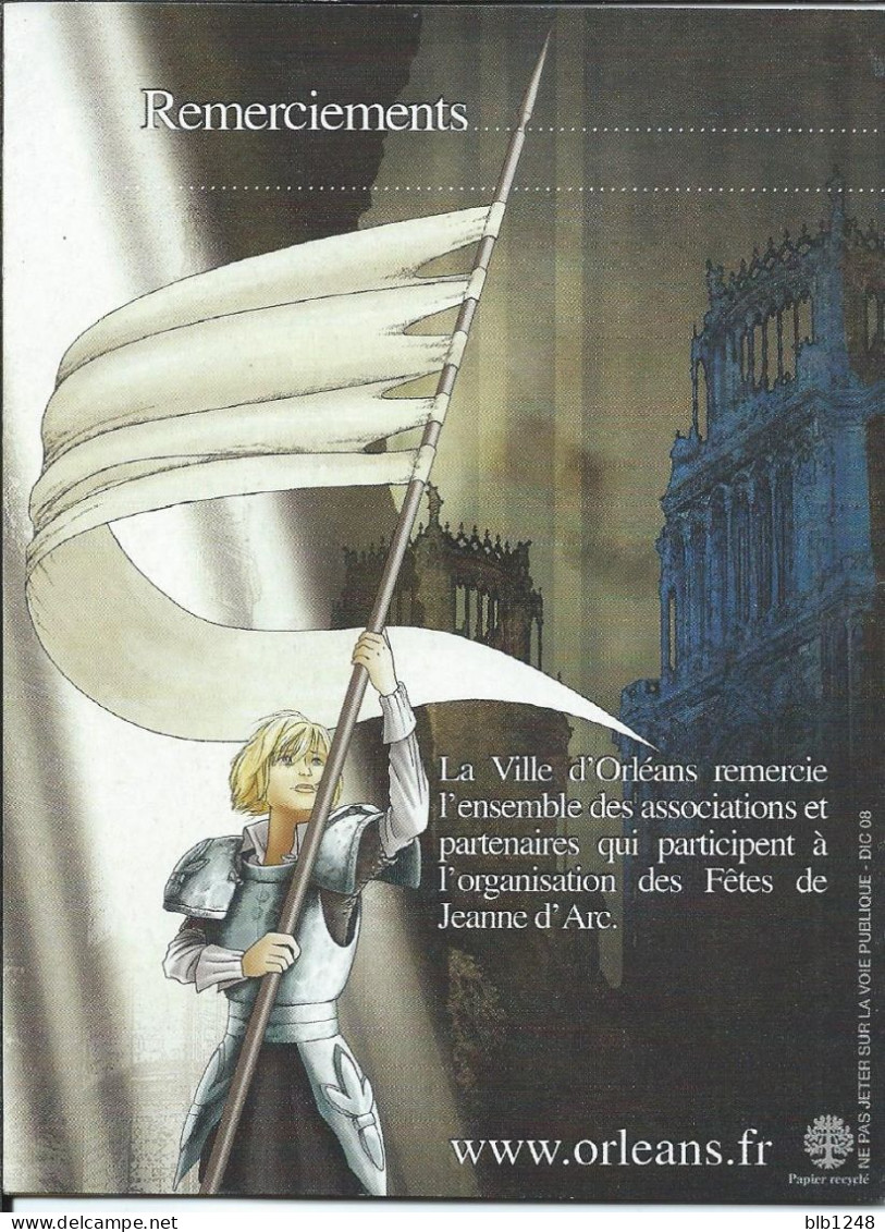 Vieux Papiers > Programme Des Fetes Jeanne D'Arc Orleans 2008 - Programmes