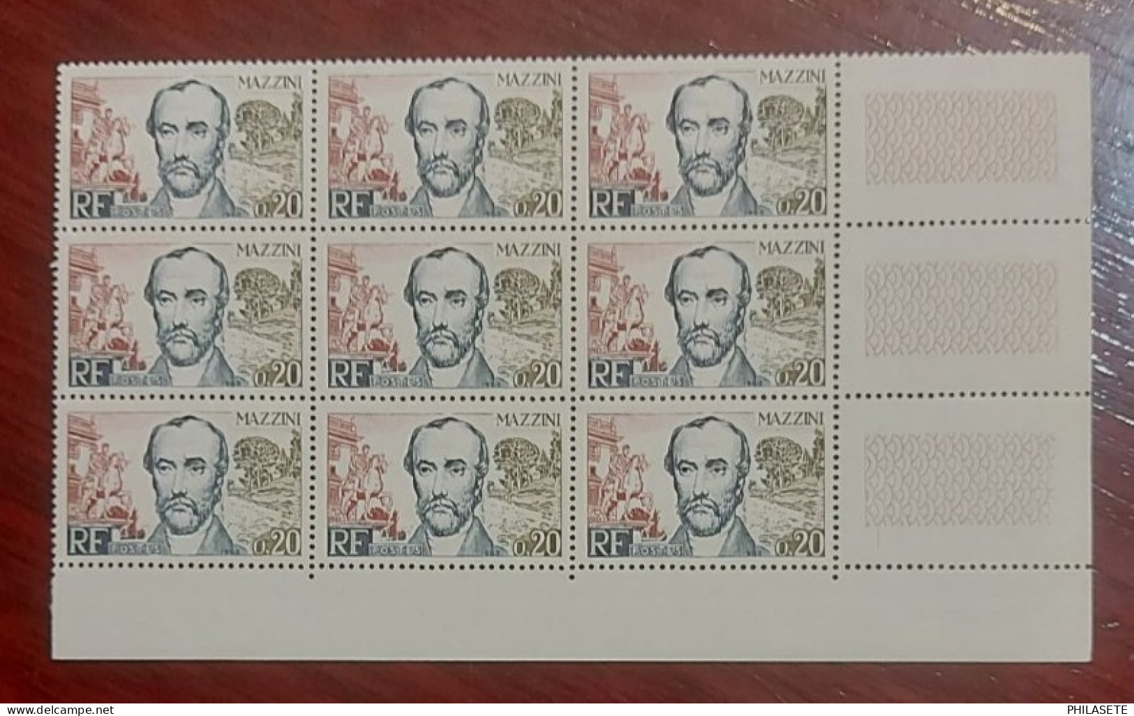 France 1963 Neufs N** Bloc De 9 Timbres YT N° 1384 Mazzini - Neufs