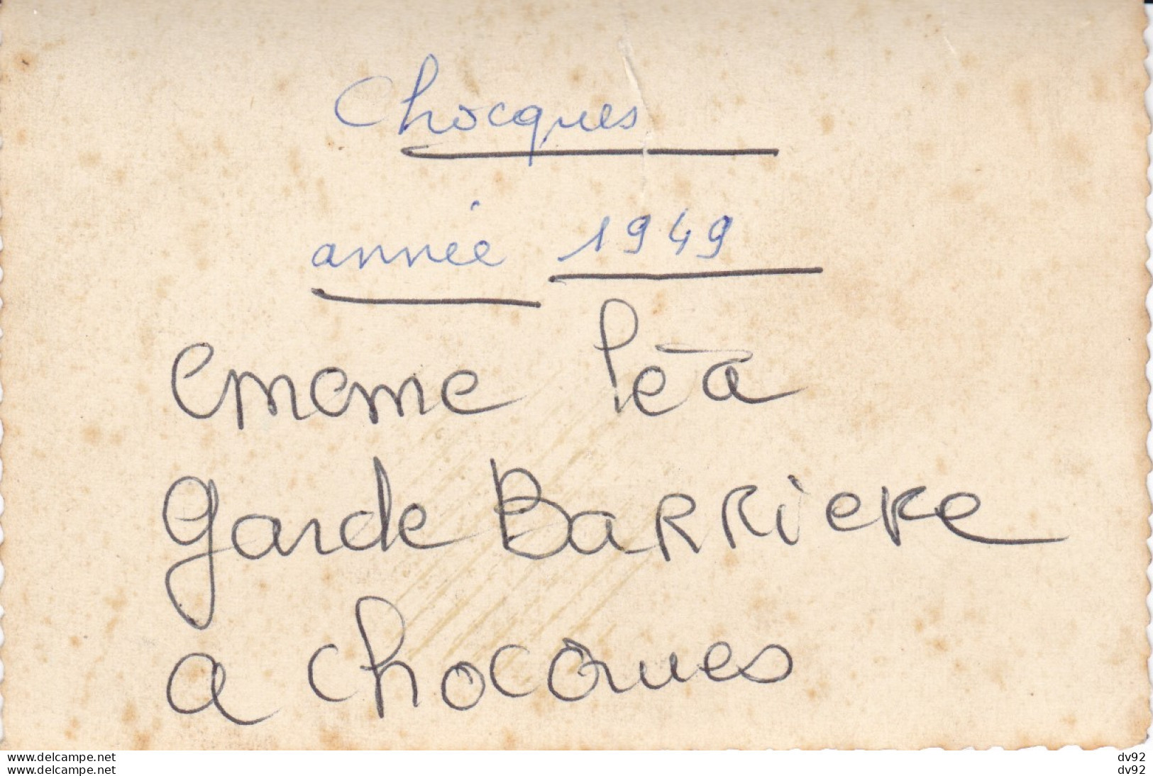 PAS DE CALAIS CHOCQUES LA GARDE BARRIERE LEA 1949 - Berufe