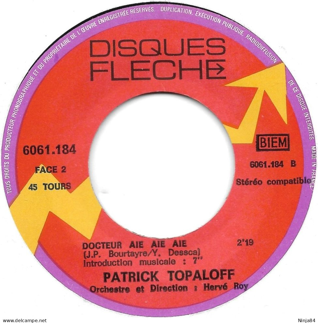 SP 45 RPM (7") Patrick Topaloff  "  La Semaine Des Quatre Jeudis  " - Autres - Musique Française