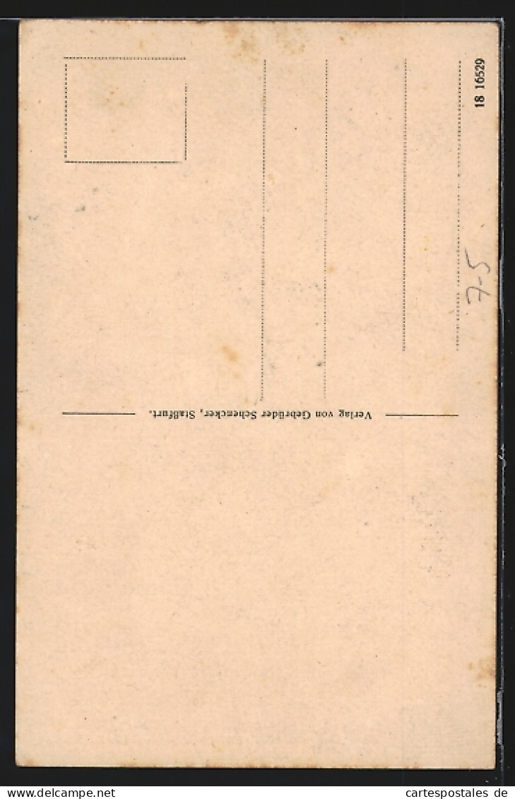 AK Leopoldshall I. Herzogl. Anhalt, Festraum Salzbergwerk U. Mann Im Boot Bei Mondschein  - Bergbau