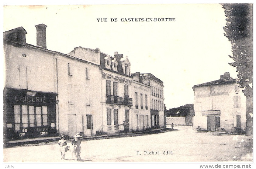 **33** - Vue De   CASTETS-EN-DORTHE (Gironde) - épicerie  -  TTBE  Neuve - Autres & Non Classés