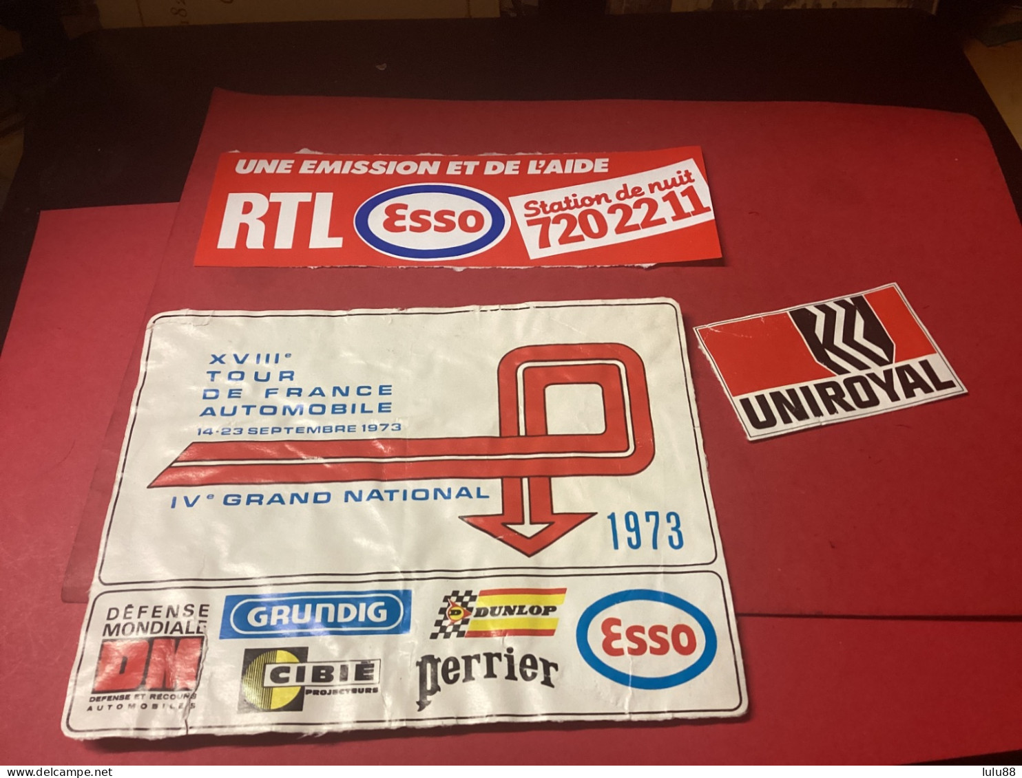 AUTOCOLLANT PUBLICITÉ MOBIL. ESSO. RTL  MOTUL. SOLEX. LOT De 9 - Aufkleber