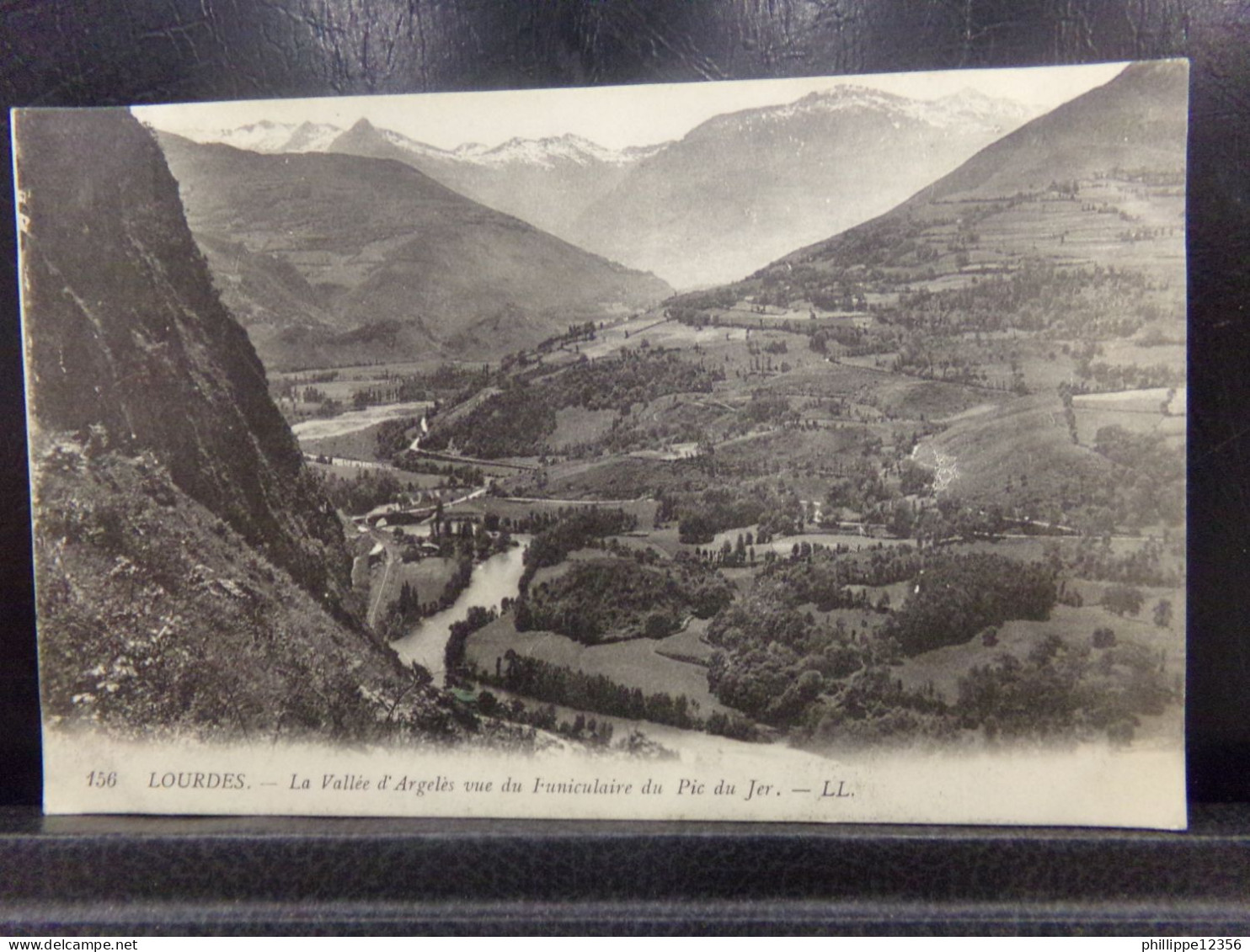 65529 . LOURDES . LA VALLEE D'ARGELES . VUE DU FUNICULAIRE DU PIC DU JER . LL . OBLITEREE . - Lourdes