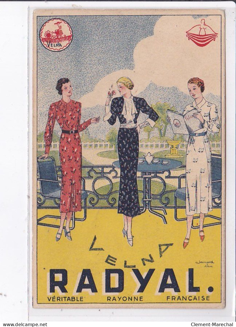 PUBLICITE : VELNA RADYAL - Tissus - Mode - Robes - Très Bon état - Werbepostkarten