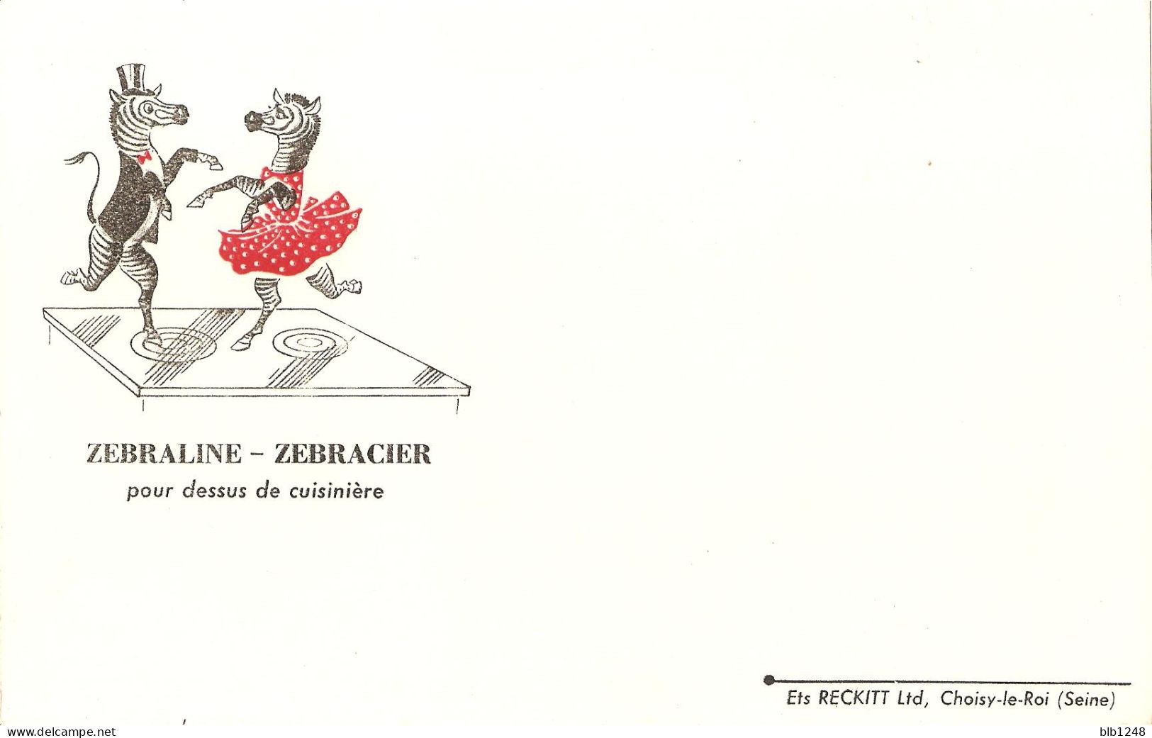 Buvards, Zebraline Zebracher- Ets Reckitt - Choisy Le Roi - Sonstige & Ohne Zuordnung