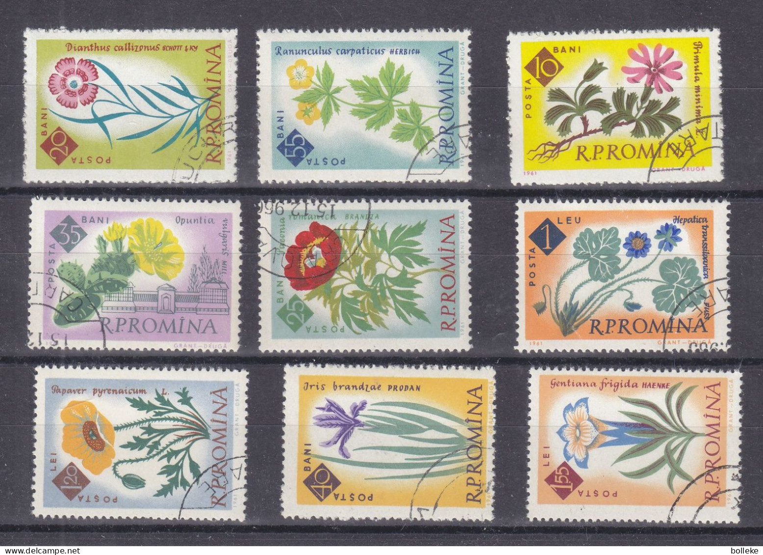 Roumanie - Yvert 1818 / 36 Oblitéré - Fleurs - Valeur 3,00 Euros - Oblitérés
