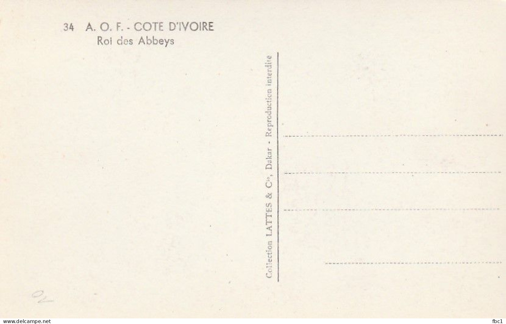 Côte D'Ivoire - Roi Des Abbeys - Costa D'Avorio