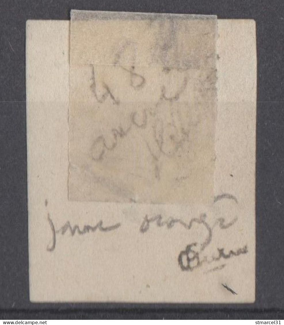 TBE/LUXE N°48h JAUNE ORANGE + OBLI ANCRE BLEUE Signé Calves Cote 400€ - 1870 Uitgave Van Bordeaux