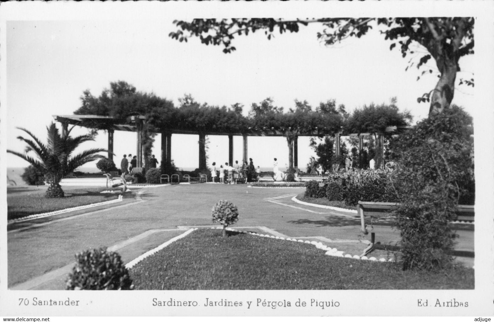 CPSM- SANTANDER - Sardinero. Jardines Y Pergola De Piquio - An.50* Ed. Arribas N° 70 * 2 Scans* TBE - Cantabrië (Santander)