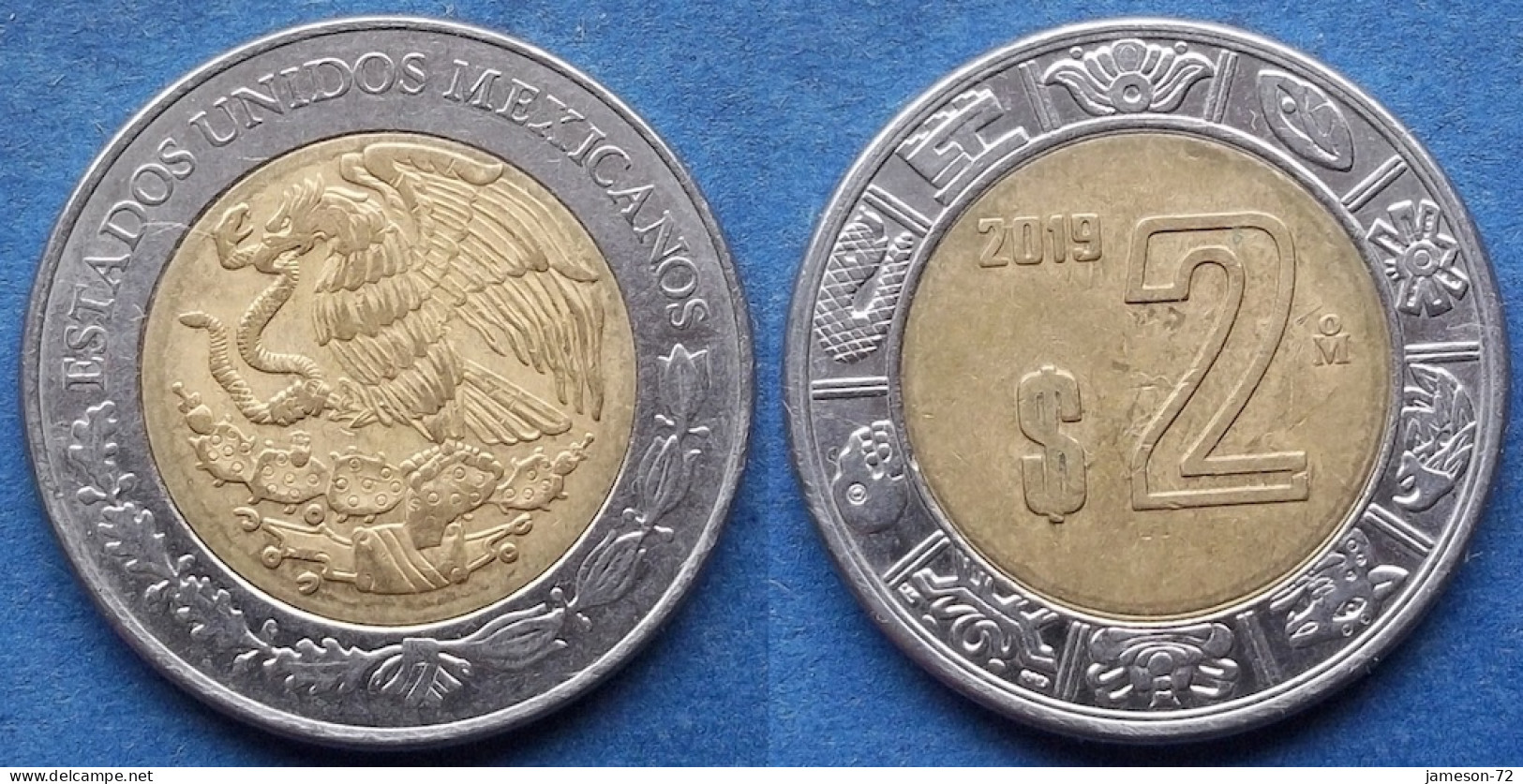 MEXICO - 2 Pesos 2019 Mo KM# 604 Estados Unidos Mexicanos Monetary Reform (1993) - Edelweiss Coins - Mexique