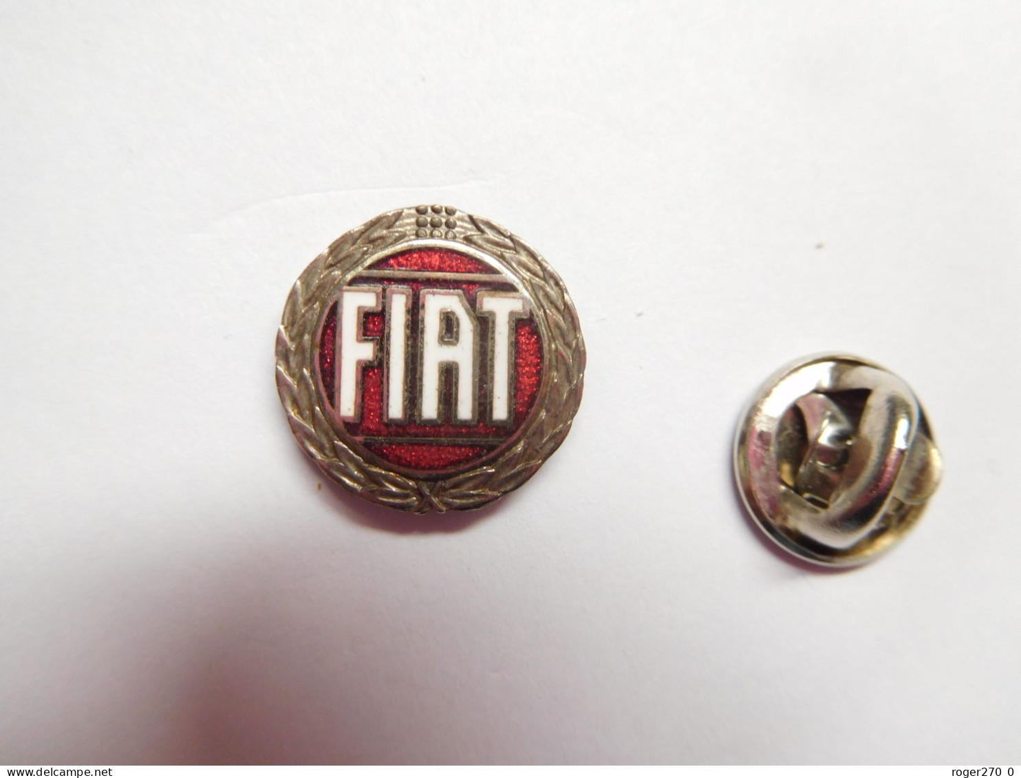Superbe Pin's En EGF , Logo Auto FIAT  , Non Signé - Fiat