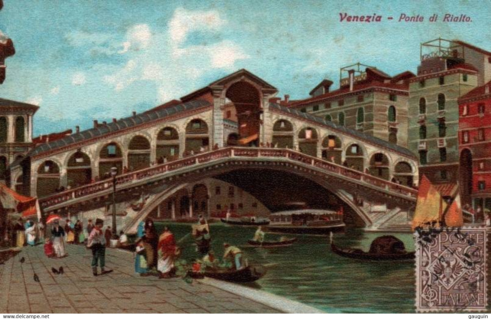 CPA - VENEZIA - Illustration Ponte Di RIALTO - Edition A.Scrocchi. Milano - Venezia (Venedig)