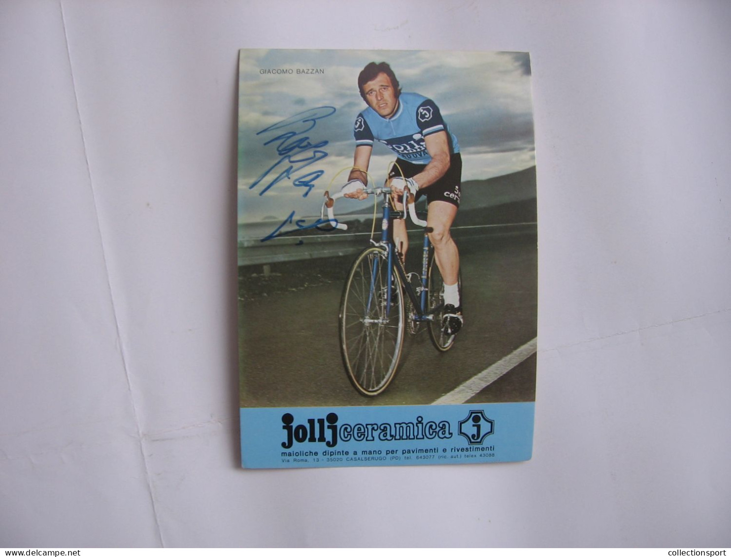 Cyclisme  -  Autographe - Carte Signée Giacomo Bazzan - Ciclismo