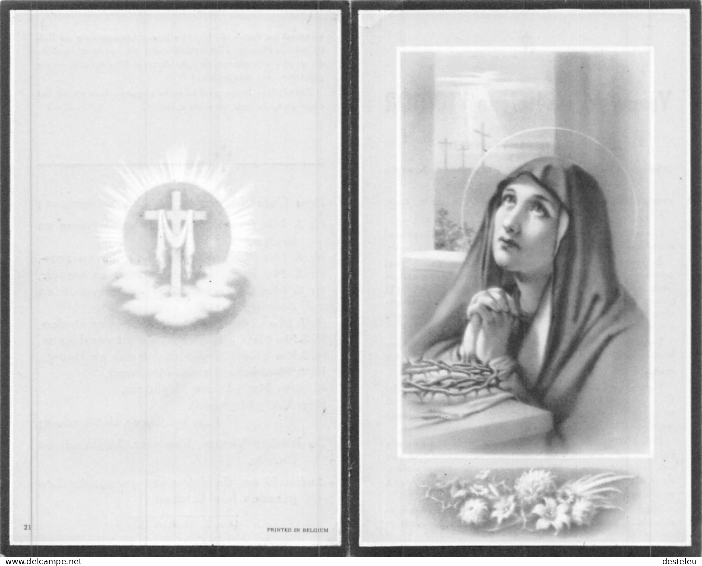 Doodsprentje / Image Mortuaire Maria Victoor - Meyfroodt - Ieper 1890-1954 - Todesanzeige