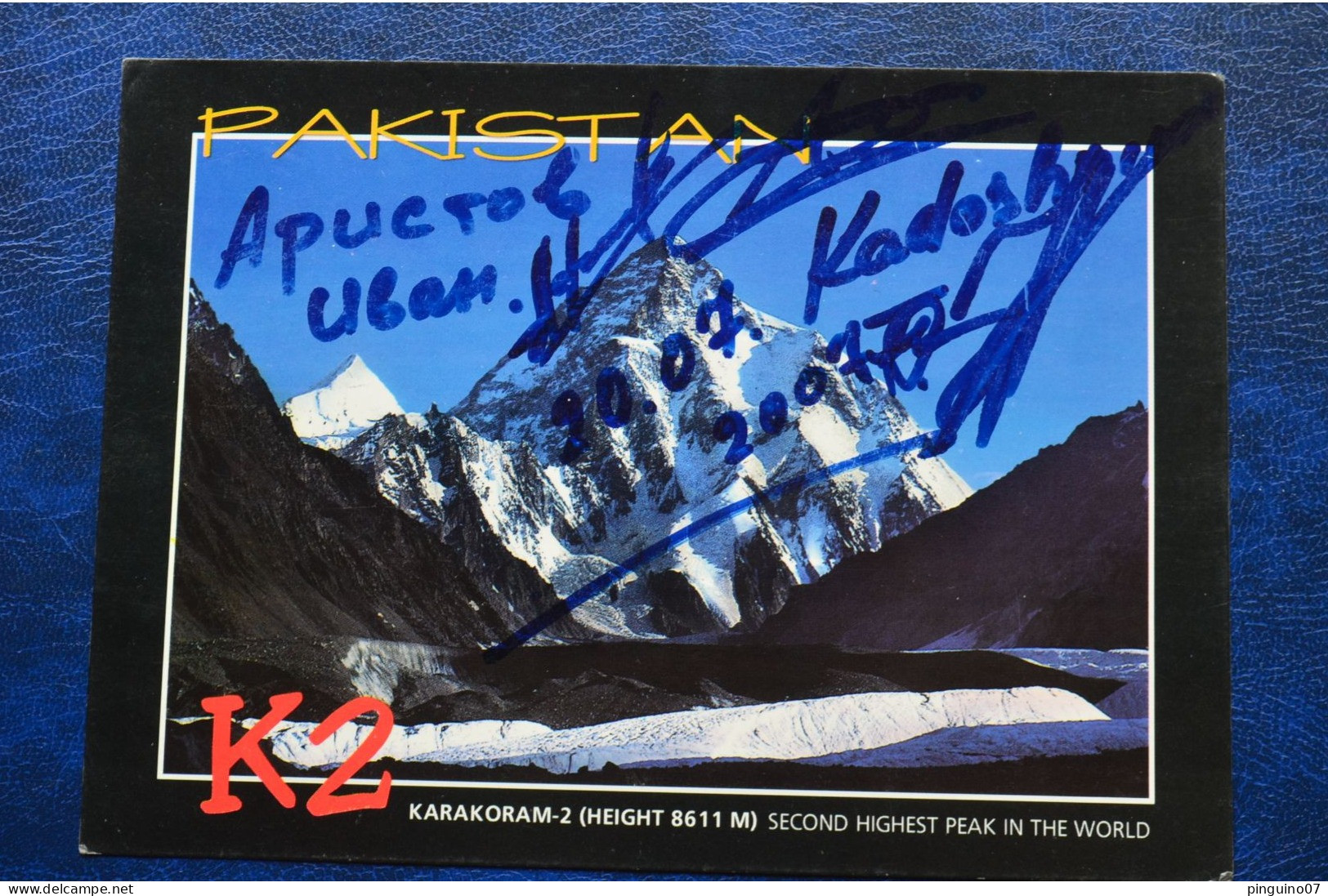 2007 K2 West Route Russian Expedition Signed By 5 Mountaineers Mountaineering Himalaya Escalade Alpinisme - Sportief