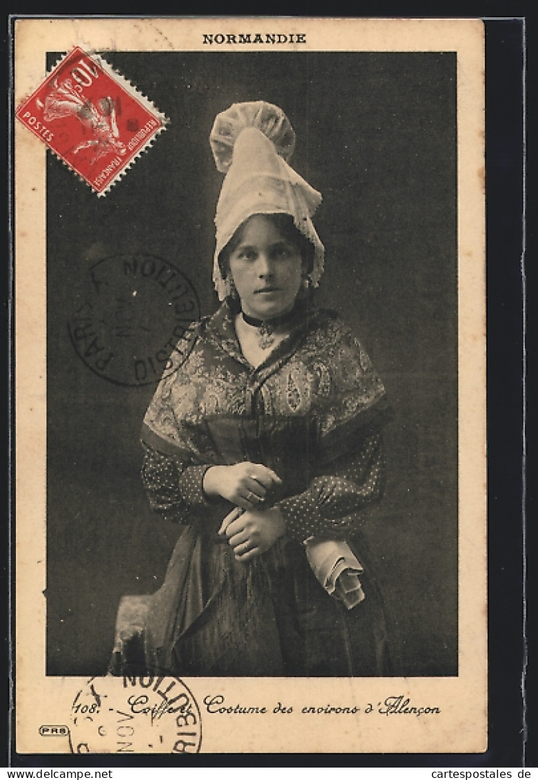 CPA Alencon /Normandie, Femme En Costume Typique Avec Haube  - Non Classés