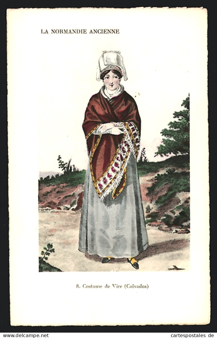 CPA Illustrateur Vire /Normandie, Femme En Costume Typique Avec Haube  - Non Classificati