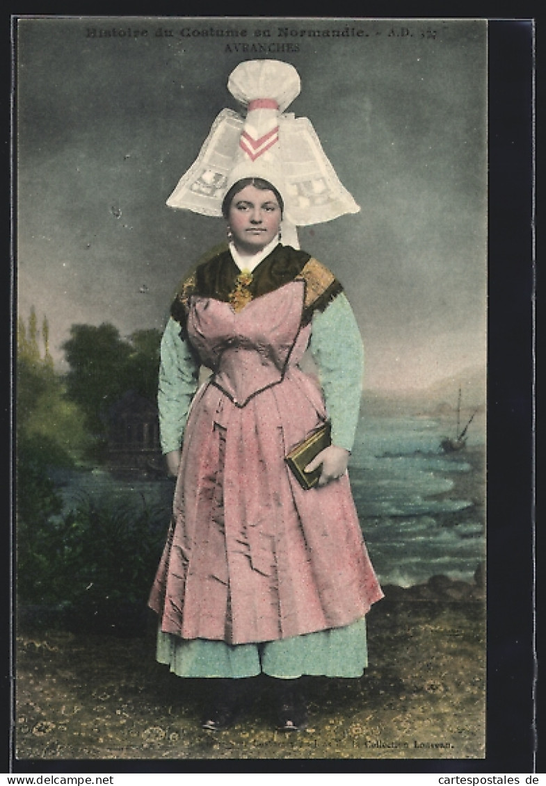 CPA Avenches /Normandie, Femme En Costume Typique Avec Haube  - Non Classés
