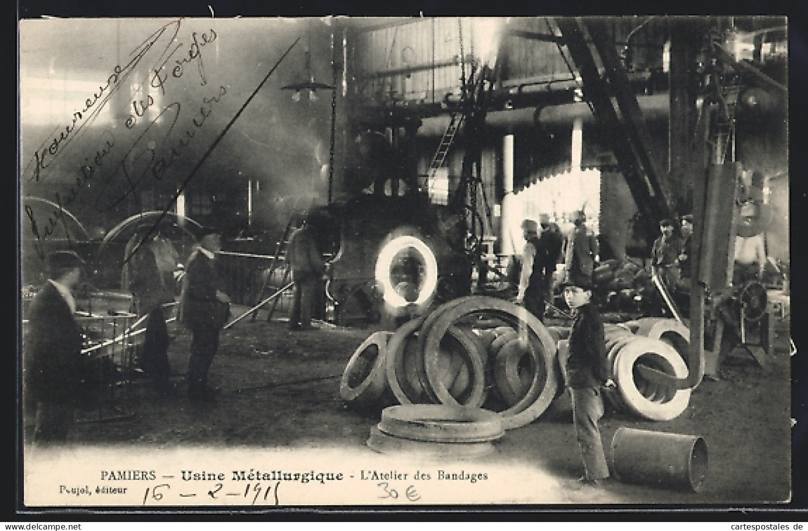 CPA Pamiers, Usine Mètallurgique, L`Atelier Des Bandages  - Pamiers