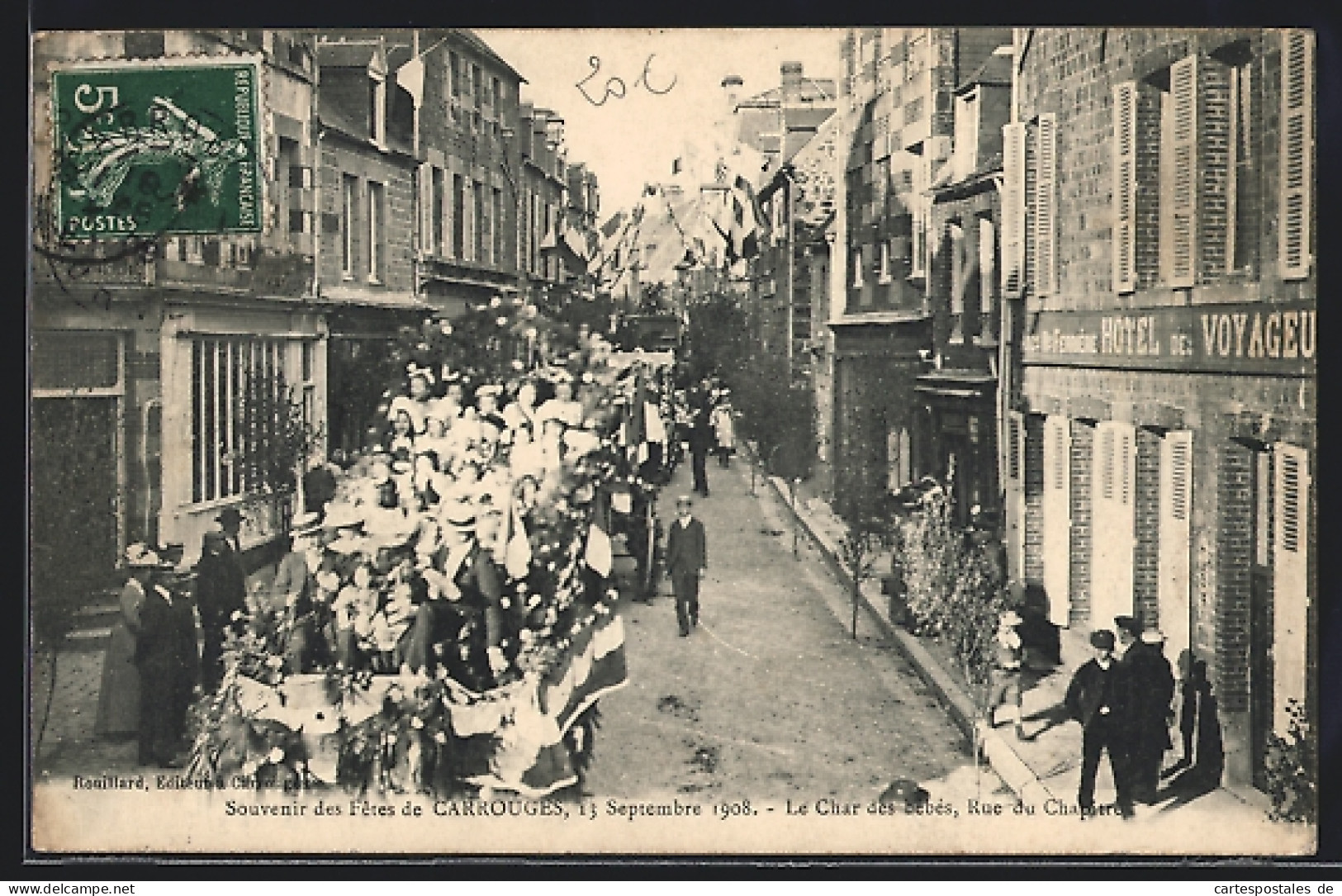 CPA Carrouges, Fetes 1908, Le Char Des Bebés  - Carrouges