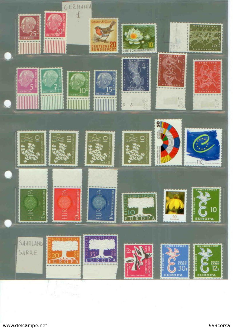 Germania, Lotto Misto, Impero, Inflazione, Saarland, D.D.R., Rep. Federale, Nuovi (123) 3 Scan - Autres & Non Classés
