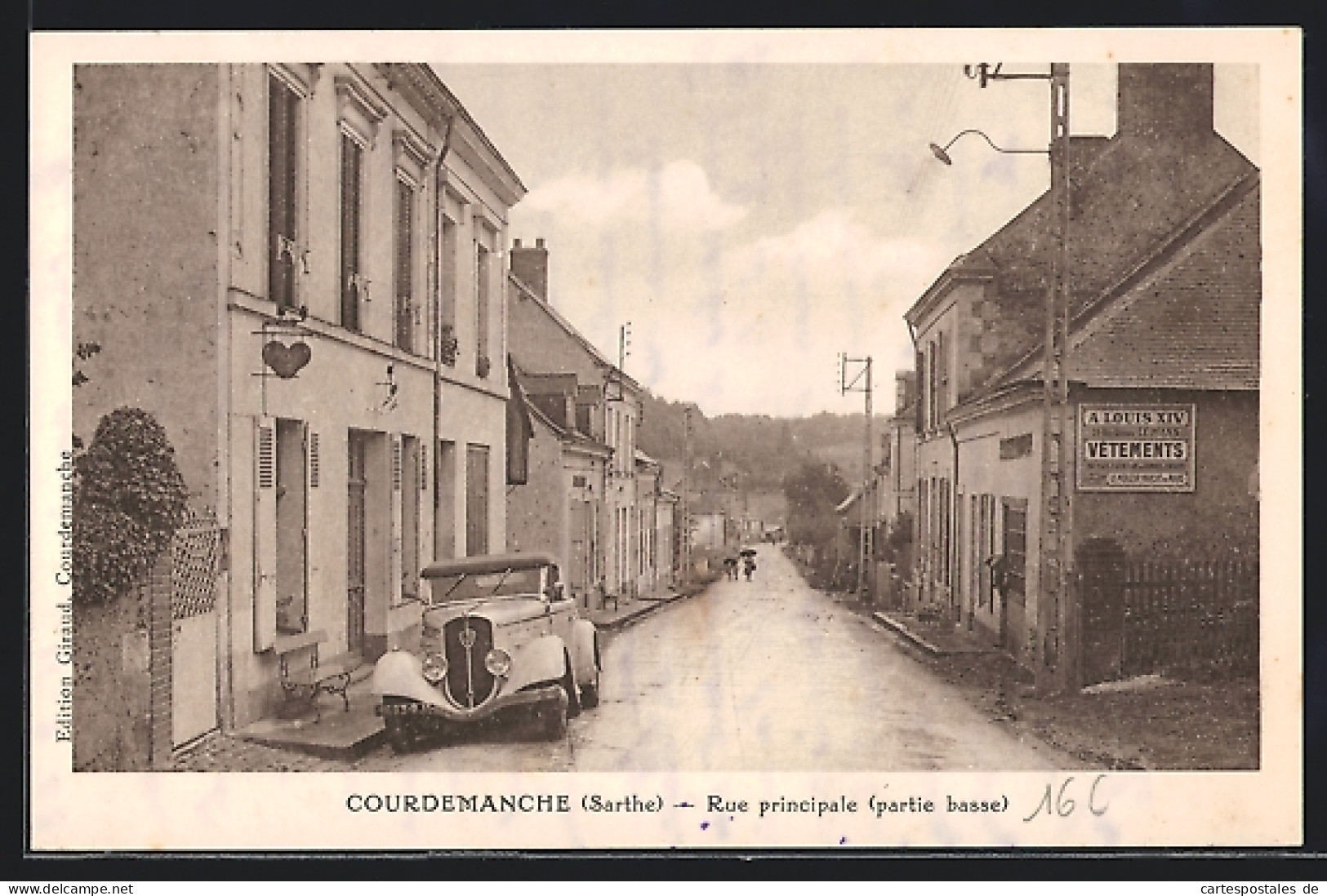 CPA Courdemanche, Rue Principale (partie Basse)  - Andere & Zonder Classificatie