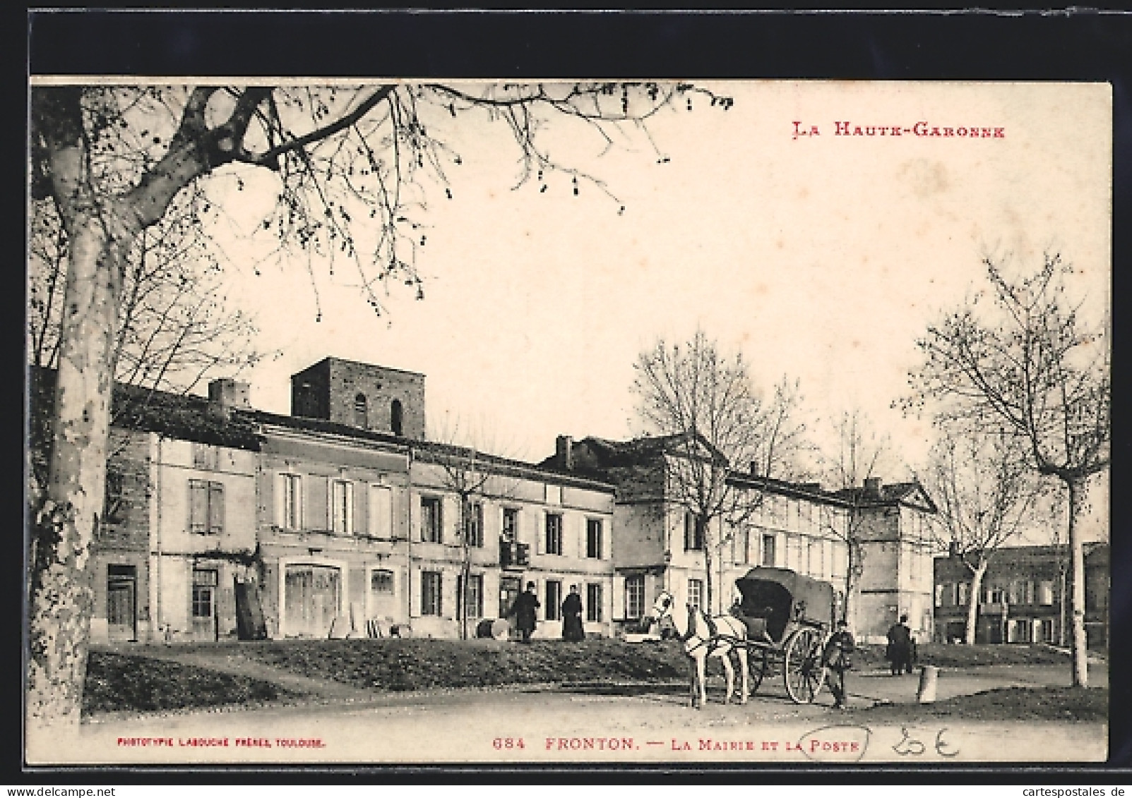 CPA Fronton, La Mairie Et La Poste  - Autres & Non Classés