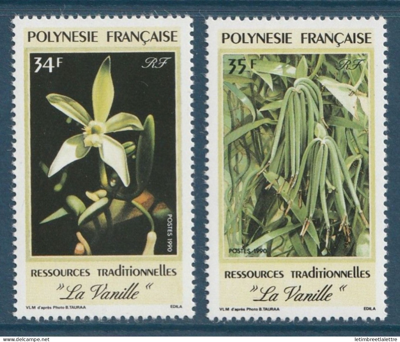 Polynésie - YT N° 350 Et 351 ** - Neuf Sans Charnière - 1990 - Nuevos