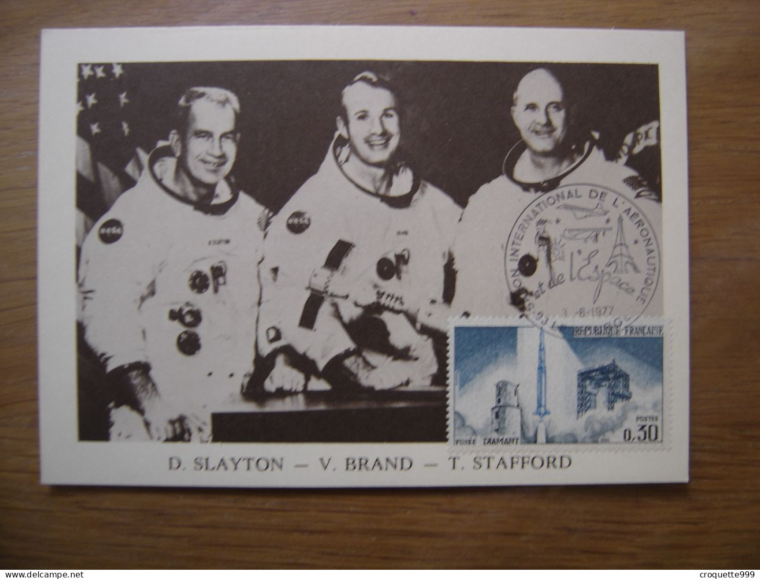 SLAYTON BRAND Carte Maximum Cosmonaute ESPACE Salon De L'aéronautique Bourget - Verzamelingen