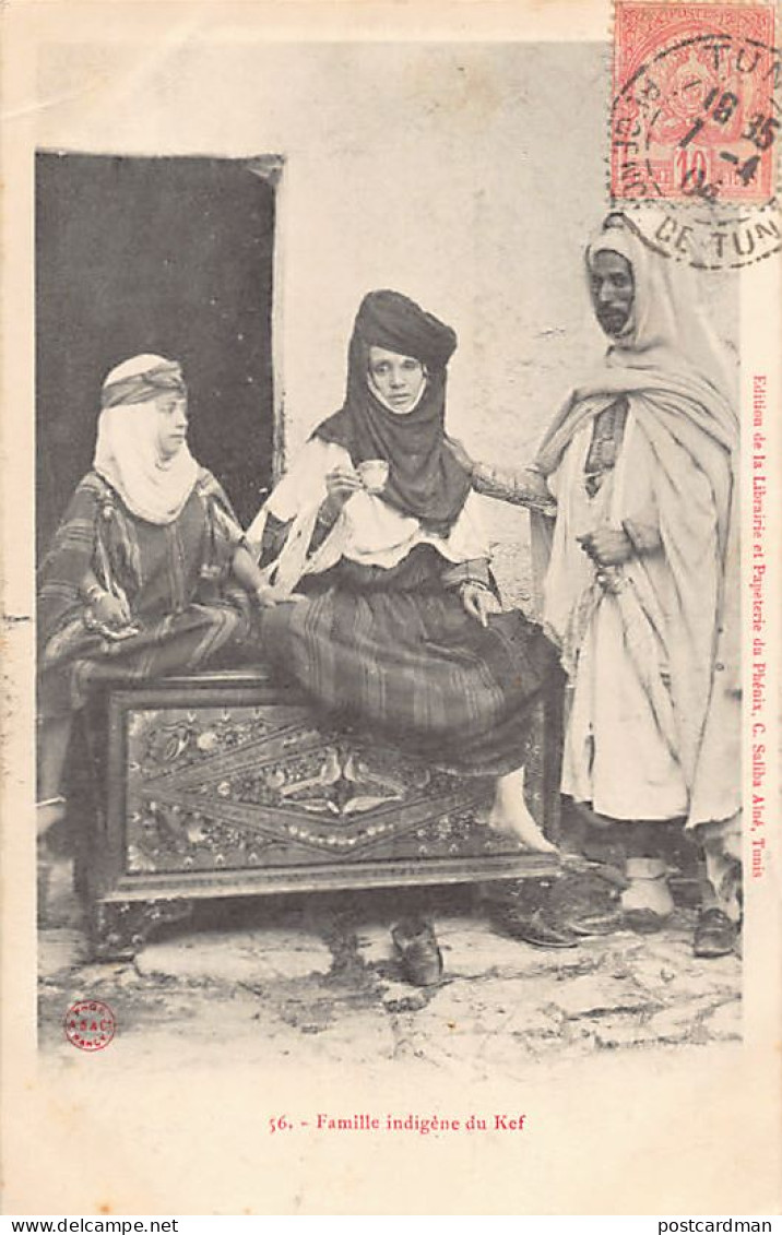 Tunisie - LE KEF - Famille Indigène - Ed. C. Saliba Aîné 56 - Tunisie