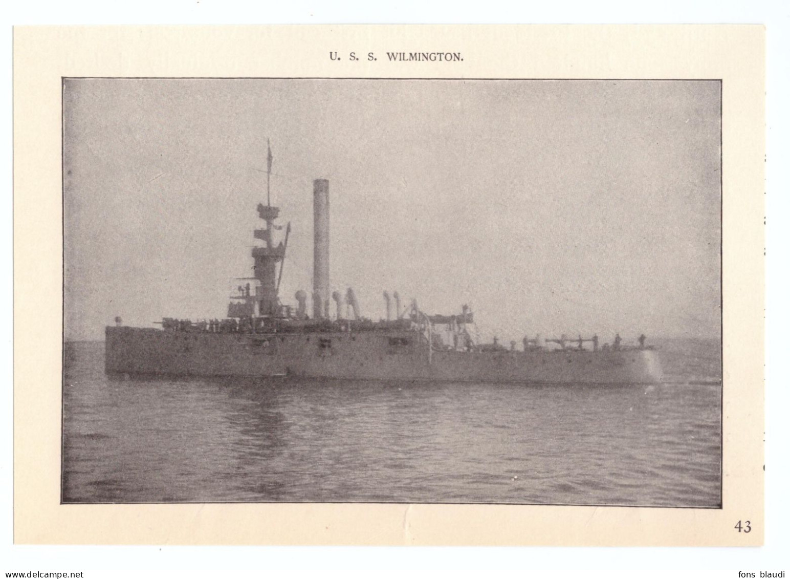 1900 - Iconographie - Battleship Uss Wilmington - Barche