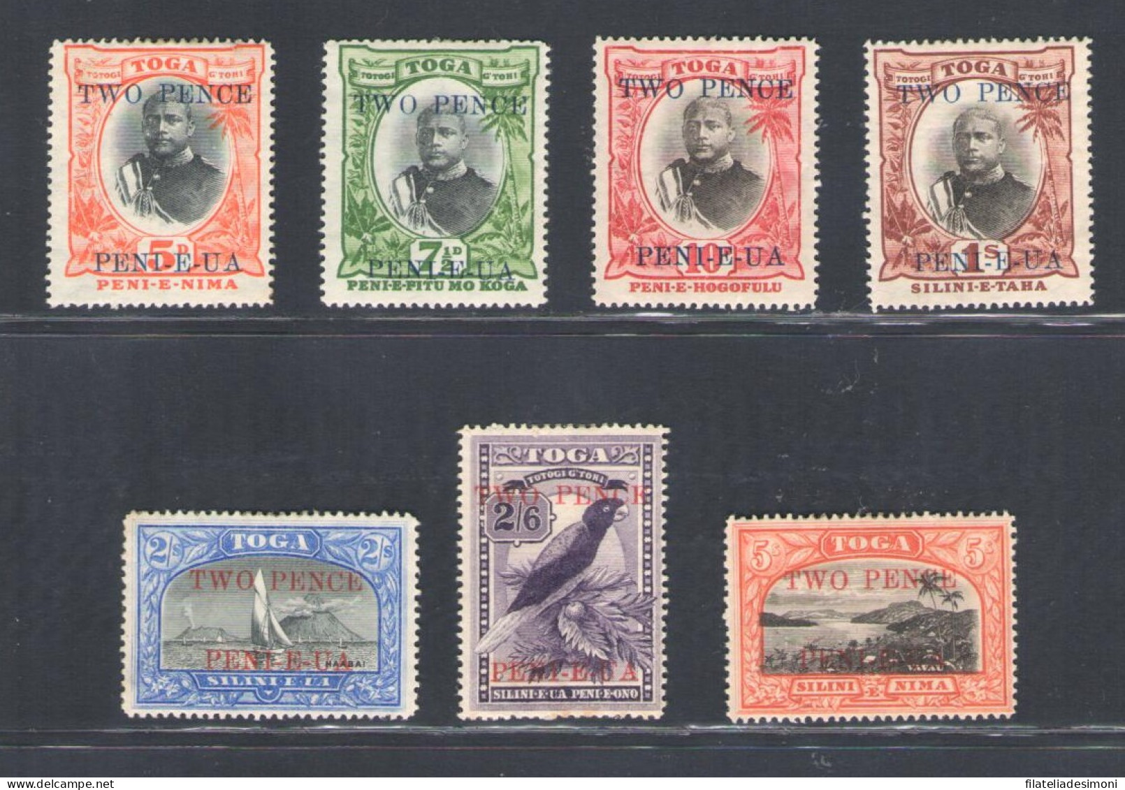 1923/24 Tonga - Stanley Gibbons N. 64/70 - MH* - Autres & Non Classés