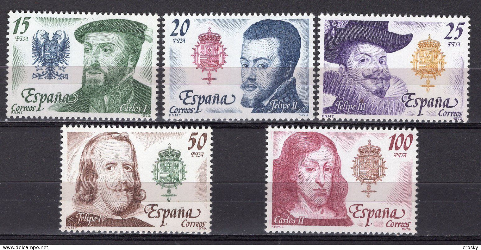 S9454 - ESPANA ESPAGNE Yv N°2198/202 ** Rois - Unused Stamps