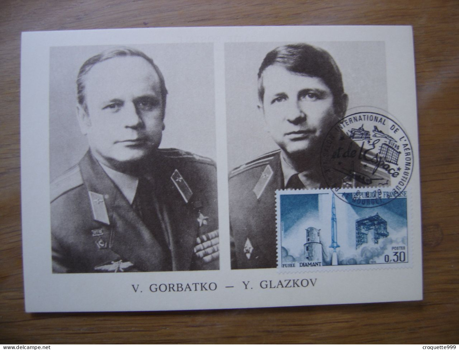 GORBATKO GLAZKOV Carte Maximum Cosmonaute ESPACE Salon De L'aéronautique Bourget - Sammlungen
