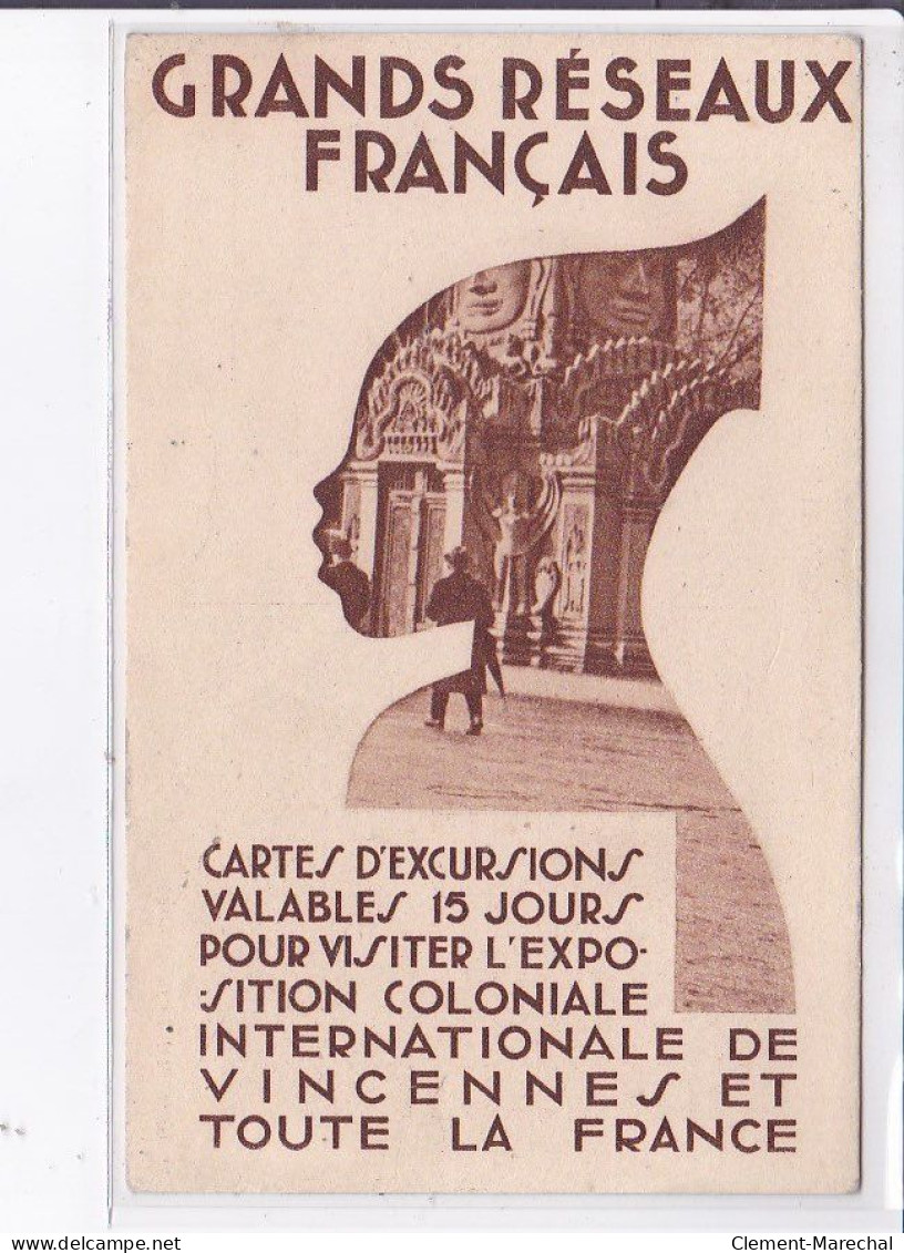 PUBLICITE : Cartes D'excursions Pour L'exposition Coloniale De  Vincennes - état - Publicité