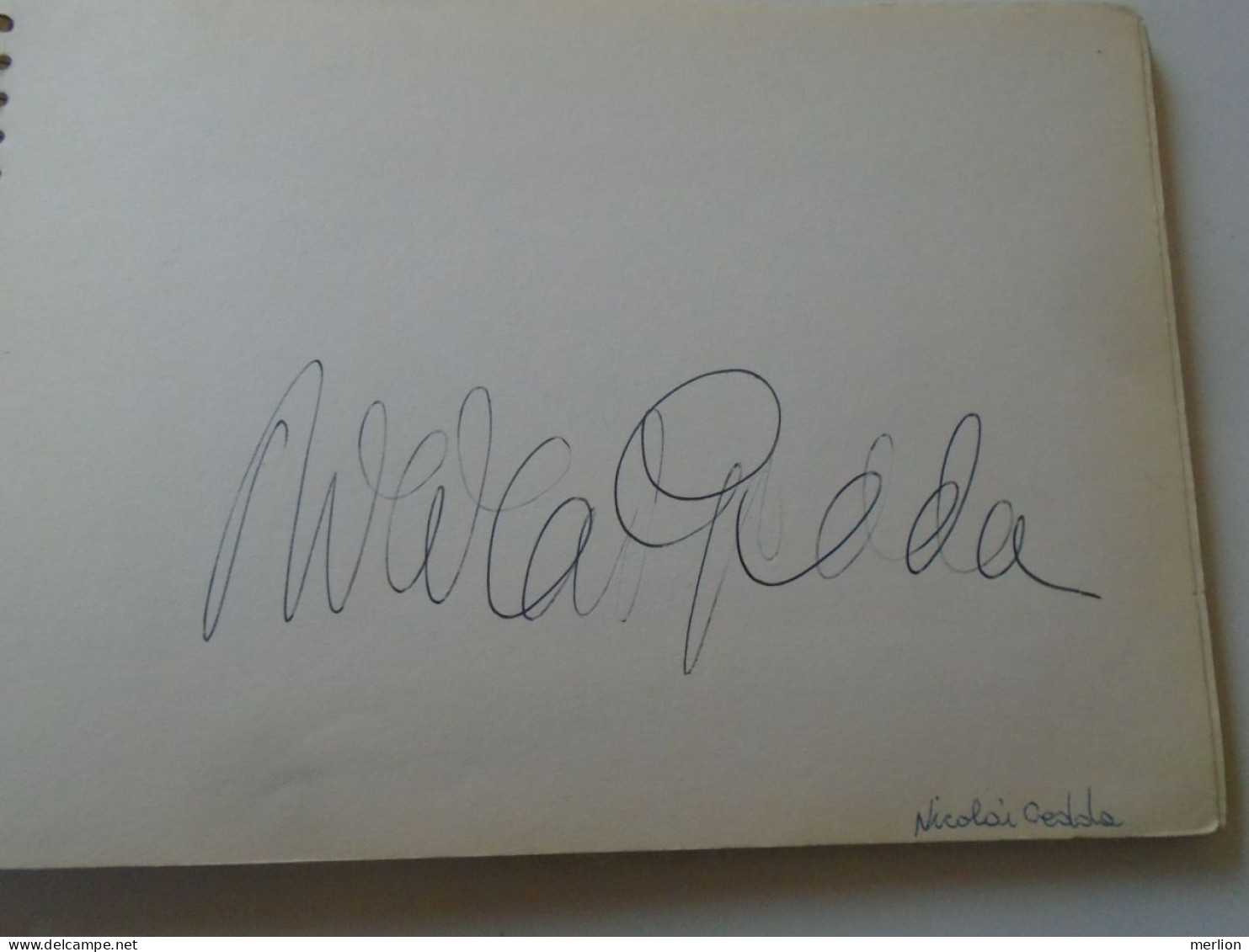 D203328  Signature -Autograph  -  Nicolai Gedda -Sweden  - Opera Tenor - Chanteurs & Musiciens