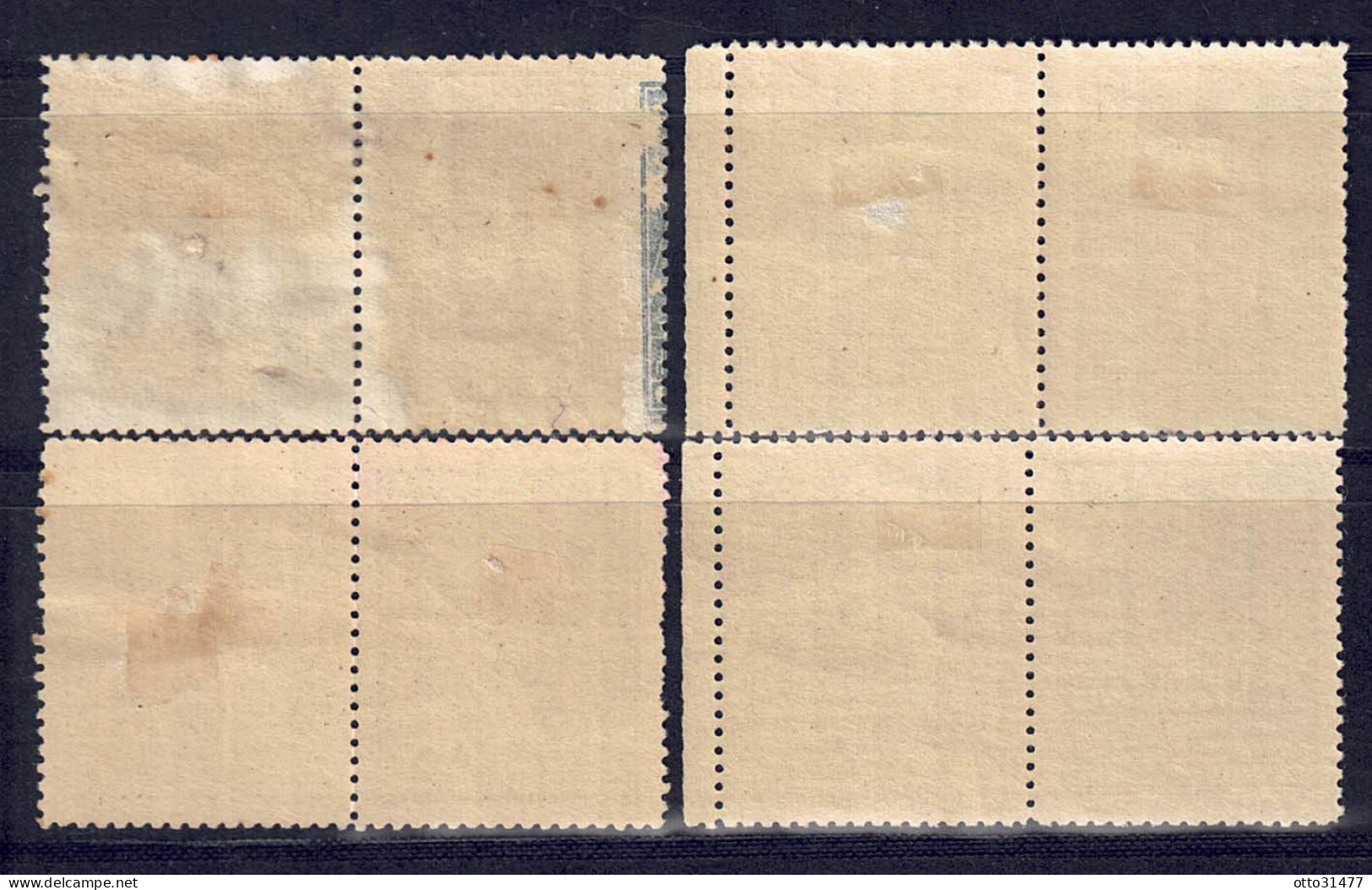 CSSR 1938 - Lot Aus Nr. 392 - 395 Mit Zierfeld, Gefalzt * / MLH - Ongebruikt