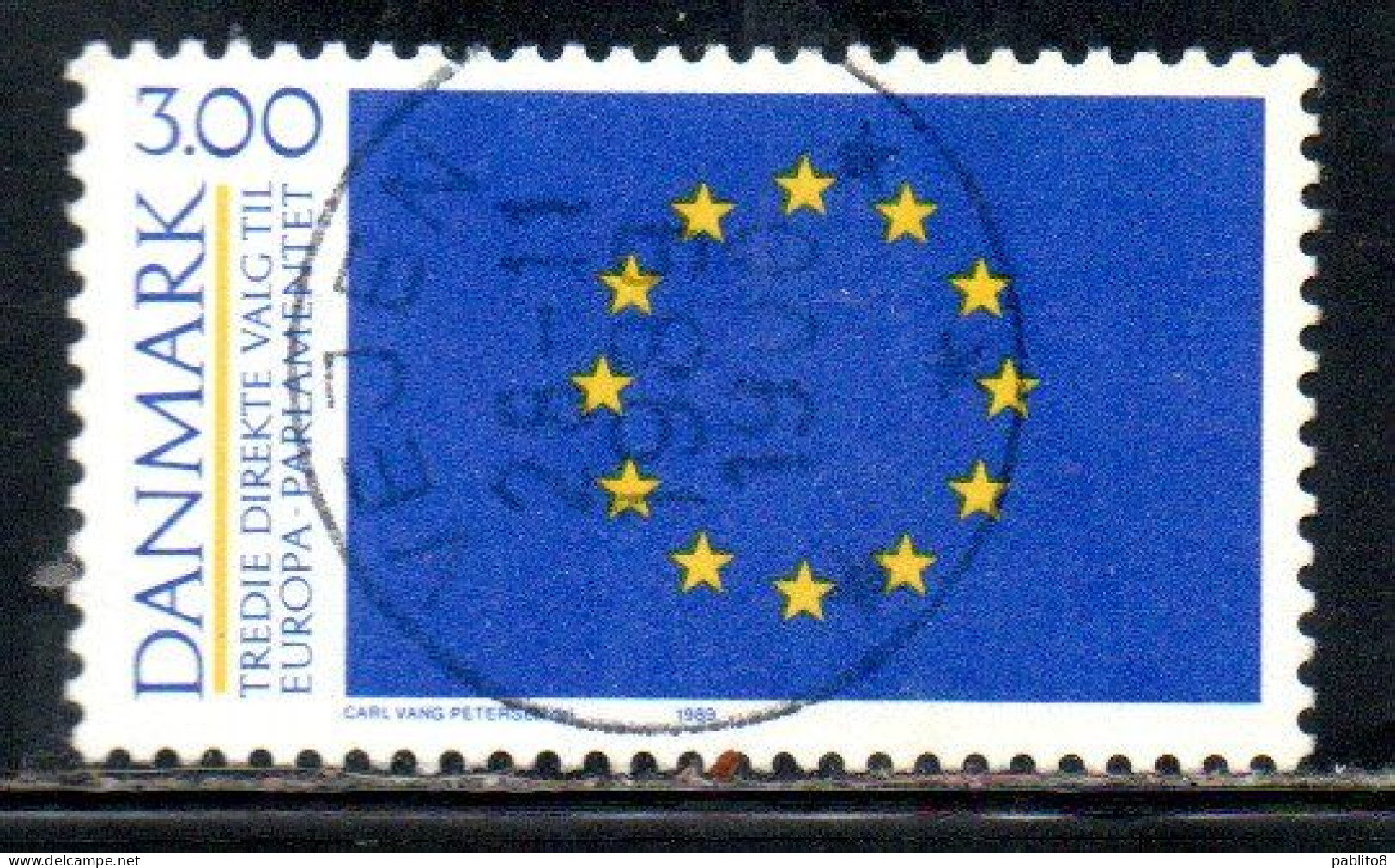 DANEMARK DANMARK DENMARK DANIMARCA 1989 EUROPEAN PARLIAMENT ELECTIONS 3k USED USATO OBLITERE' - Oblitérés