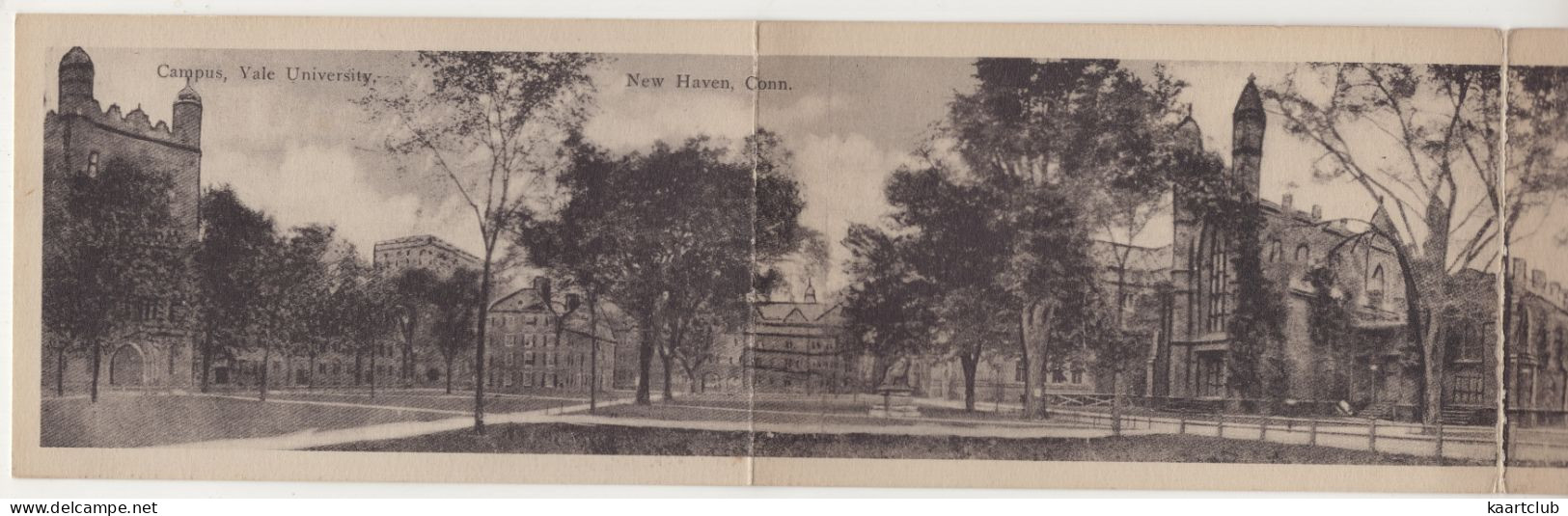 Campus, Vale University - New Haven, Conn. - (USA) - Complete Strip Of 4 Postcards - New Haven